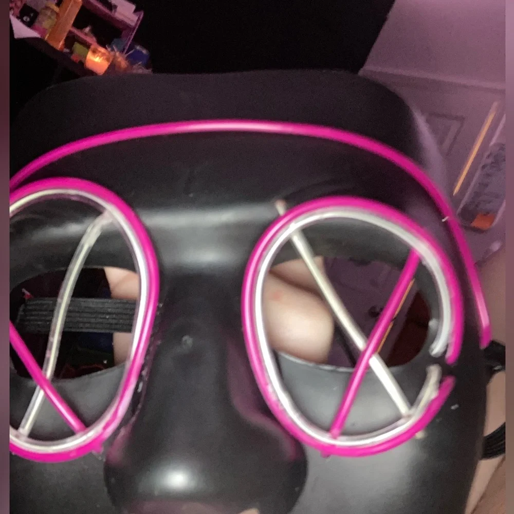 This is a light-up Halloween mask, works great ive just hardly used it.
